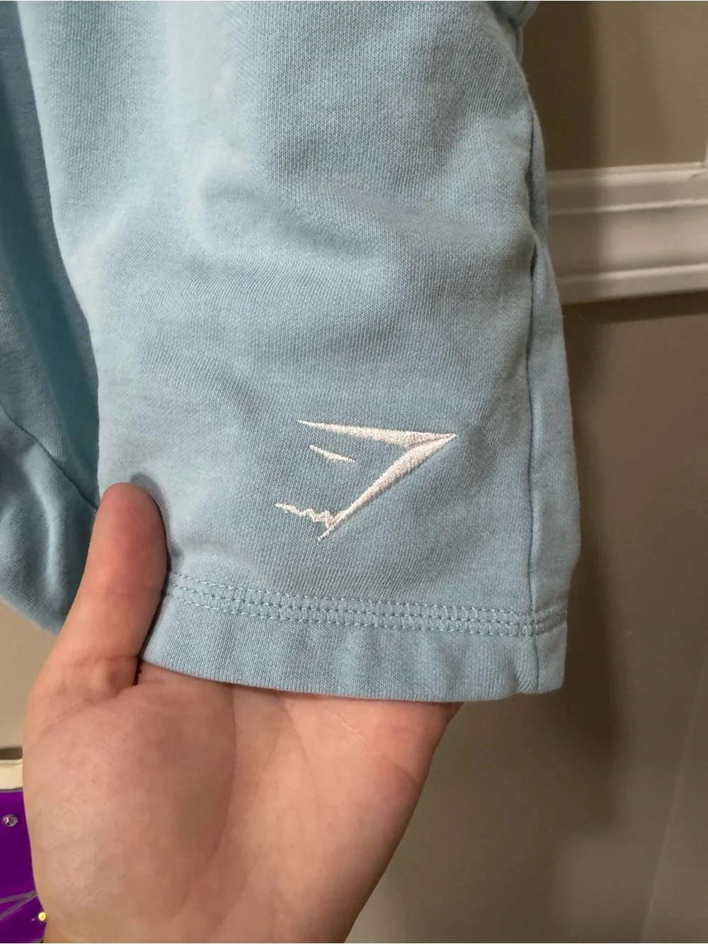 Gymshark Light Blue Men's Training Shorts with Drawstring